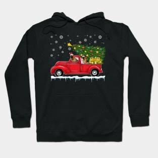 Red Truck pick up German Shepherd Christmas  lover gift T-Shirt Hoodie